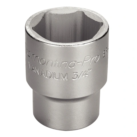 Soquete Sextavado 36 mm 3/4'' Hyper Drive Aço Cromo Vanádio Cromado DIN 3124 Tramontina PRO