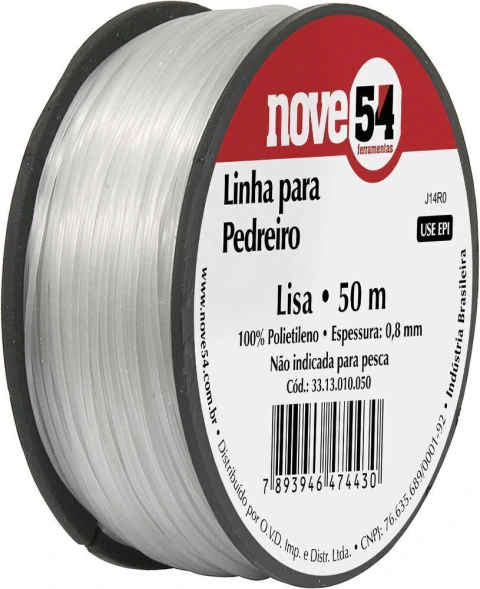 Linha para pedreiro lisa 0,8mmx100m Nove54