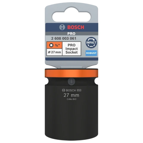Soquete Bosch Pro Impact 27mm Curto Encaixe 3/4''
