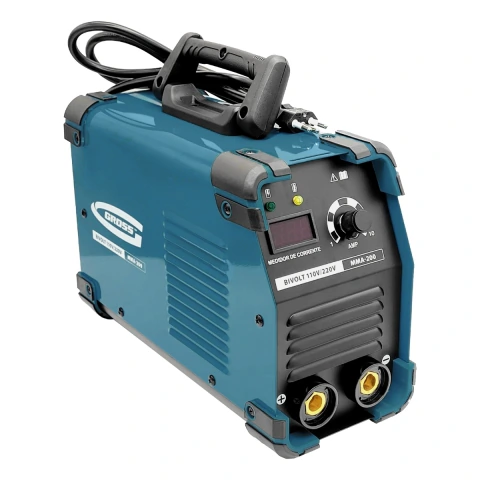 Máquina Inversora de Solda MMA 200 Bivolt 110/220V 200A Gross 94389