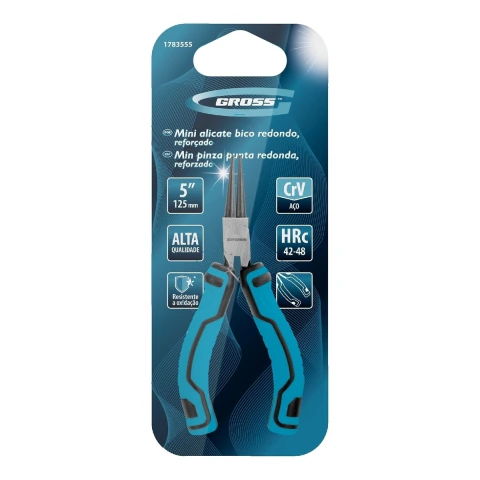 Mini Alicate Redondo Reforçado Fosfatizado 127mm Gross