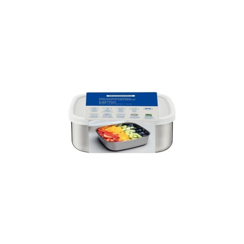 Pote Tramontina Freezinox Aço Inox Quadrado 23 Cm 3,6 L Com Tampa Plástica