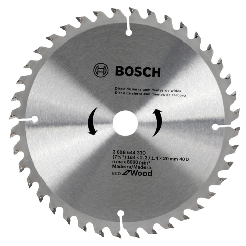 Disco Serra Circular Bosch Ecoline Ø184X20mm 40 Dentes