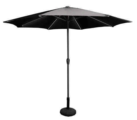 Ombrellone Vittoria Preto com LED em Alumínio 2,70m Bel Lazer