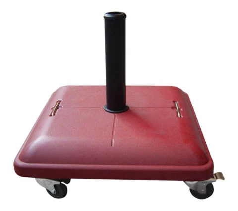 Base Para Ombrellone Em Concreto Com Rodas 37kg Vermelho - B