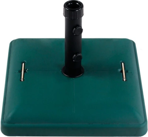 Base Ombrellone Verde 37kg Concreto Quad c/ Rodas Bel Lazer