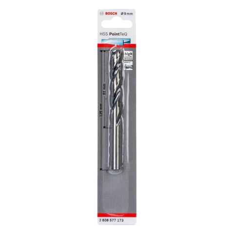 Broca Para Metal Bosch Aço Rápido Hss-Pointteq 9,0mm