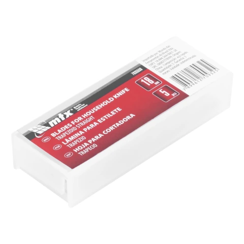 Lâmina Para Estilete Trapezoidal 18 mm 5 Peças Aço Alto Carbono Mtx Com Estojo