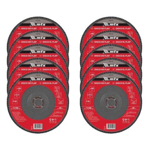Disco de Desbaste Flap Óxido Alumínio P60 180x22,2mm MTX