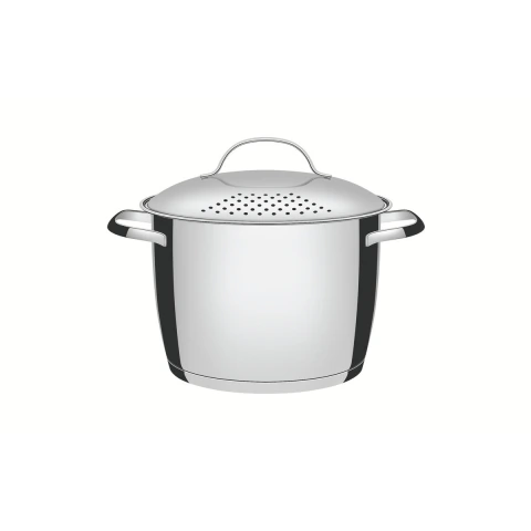 Espagueteira Tramontina Allegra Aço Inox Fundo Triplo 20 cm 4,4 L Cozimento Rápido Indução
