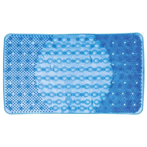 Tapete Box Banheiro 67X37Cm Azul Kala