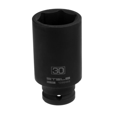 Soquete Impacto Longo 1/2'' Hex 30mm Aço CrMo 44-48 HRC Stels 1396455