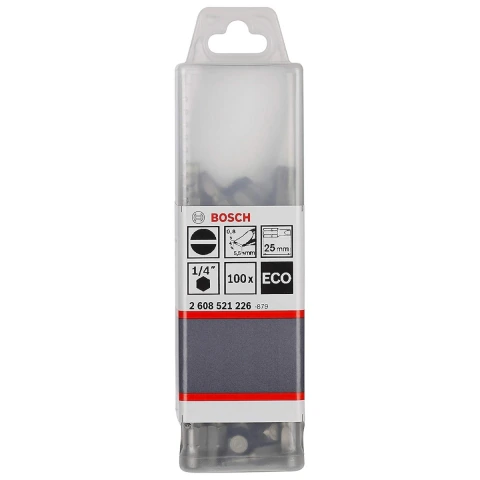 Ponta Fenda Bosch Eco Extra Hard S0,8X5,5 25mm 100U