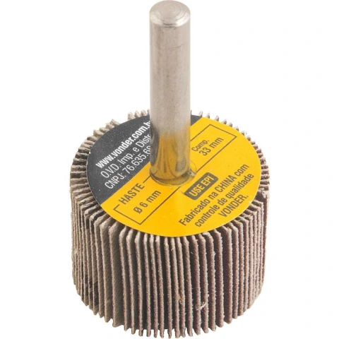 Roda de Lixa 30mmX20mm c/ Haste G220 Vonder
