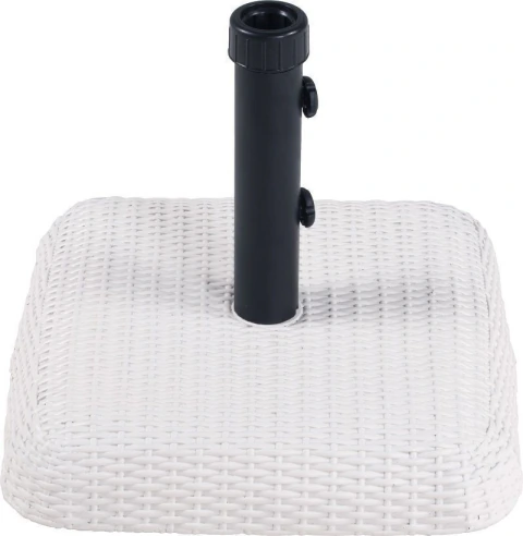 Base Para Ombrellone Concreto Revestido Rattan Branco 30kg -