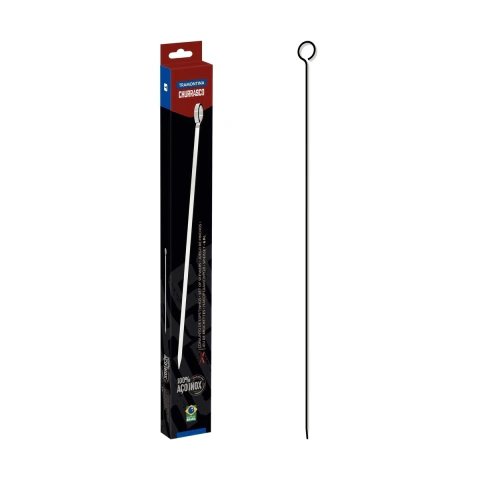 Conjunto Espetos Churrasco Tramontina Aço Inox 30 cm 6 Peças Reforçado Alta Resistência Grill