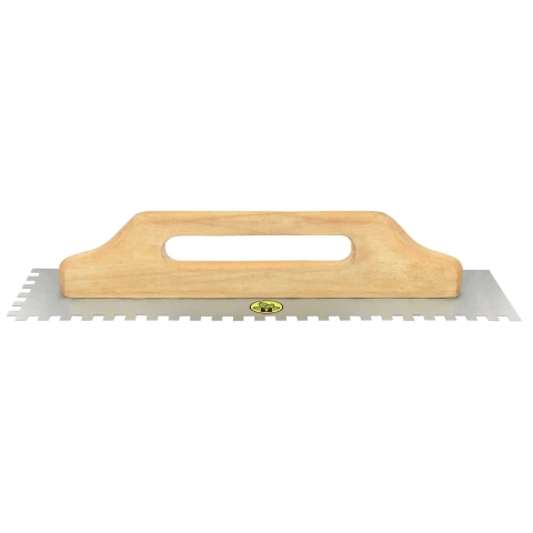 Desempenadeira Metálica 12x48 cm Base Lisa com Dentes Cabo de Madeira Tramontina