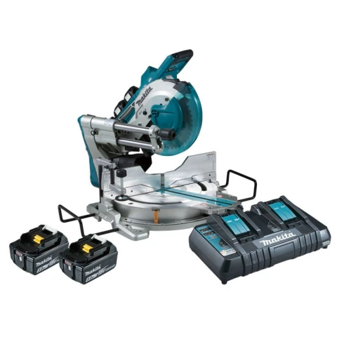 Serra Circular de Esquadria 255Mm Com AWS 2 Baterias Carregador Maleta DLS111PT2U 220V Makita