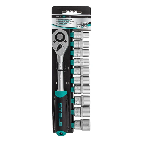 Jogo de Chave Catraca 1/2'' Soquetes 10-22mm Stels 1412755