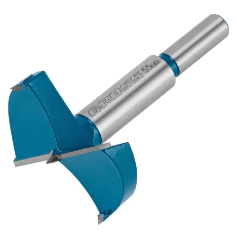 Broca Fresa Forstner 55mm Aço 45 VK8 Gross Furos Precisos Madeira