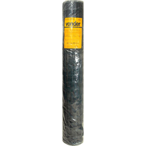 Tela Alambrado Verde 100x50x2,5mm 2,0x25 metros Vonder