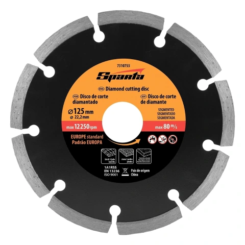 Disco de Corte Segmentado Diamantado 125 x 22,2mm Sparta