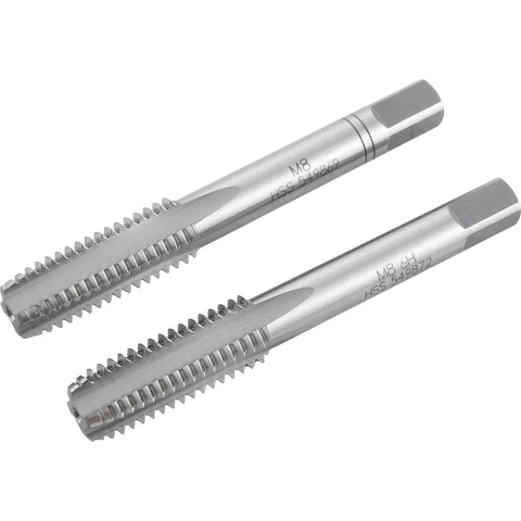 Macho Manual de Aço Rápido 8 mm x 1,25 mm Ma Jogo com 2 peças Vonder Plus