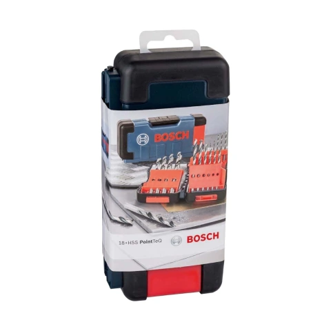Jogo Broca Metal Bosch Hss-Pointteq Toughbox 1-10mm 18 Peças