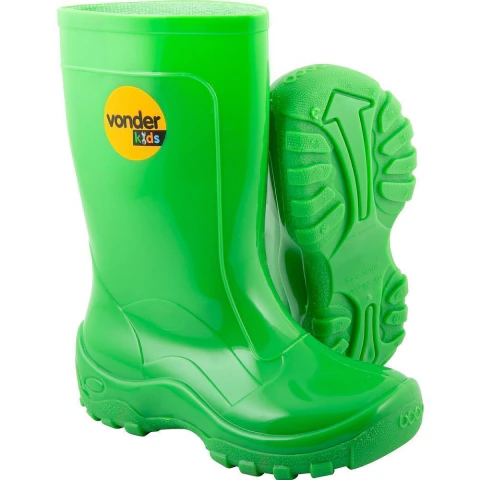 Bota Infantil Verde PVC com Forro Tam. 28/29 Vonder