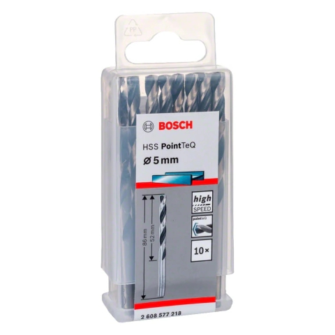 Broca Metal Bosch Aço Rápido Hss-Pointteq 5,0mm 10 Peças