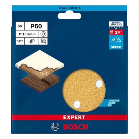Disco De Lixa Bosch Expert C470 Best 150mm G60 5 Peças