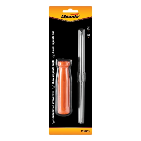 Chave Combinada Fenda Phillips Reversível Sl6 Ph2 75mm Aço Carbono Sparta