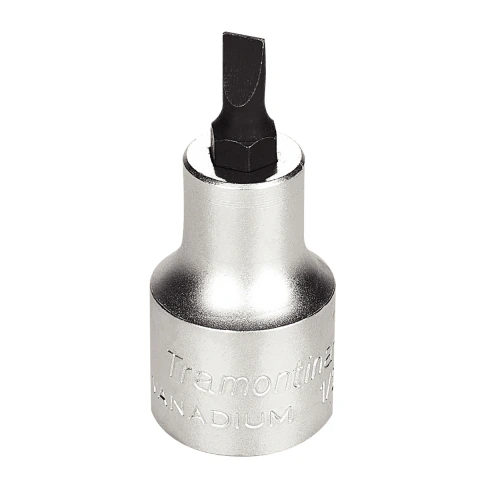 Soquete 6,5 mm 1/2'' Ponta Chata Aço Cromo Vanádio Cromado Tramontina PRO