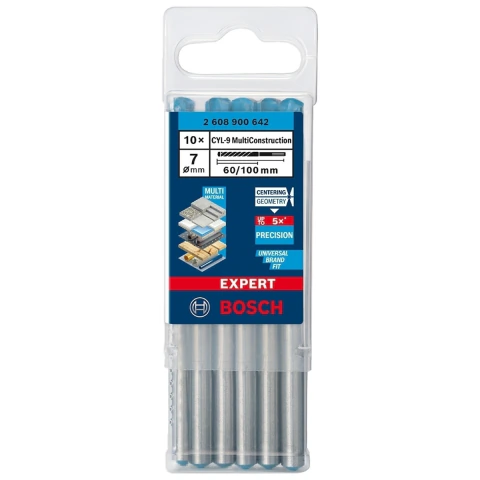 Broca Bosch Expert Cyl-9 Multiconstruction 7X60X100mm 10Pçs