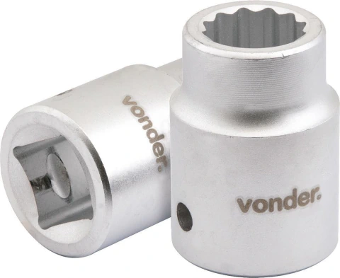 Soquete estriado enc 3/4" 46mm curto vanád. Vonder