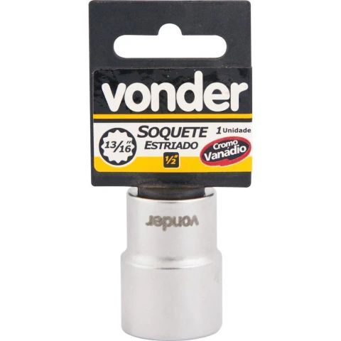Soquete estriado enc 1/2" 24mm curto vanád. Vonder
