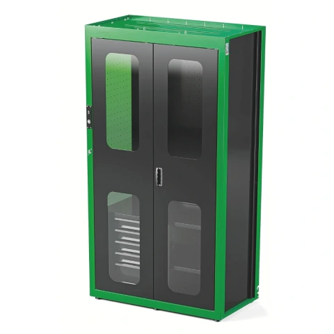 Armário Smart System com Visores 2 Portas 5 Gavetas Corpo Aço 0,9mm 30 Ganchos Tramontina PRO