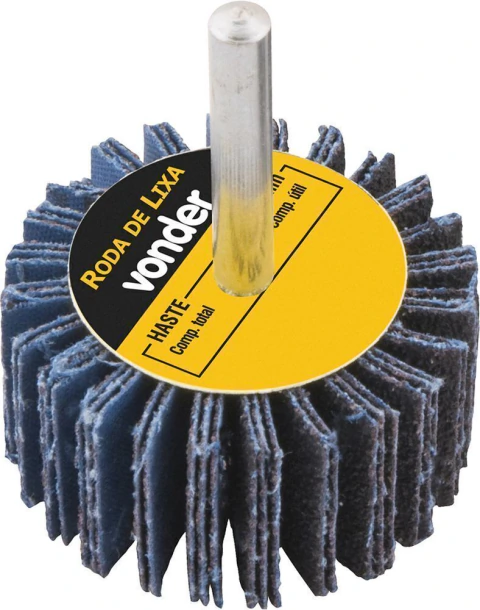 Roda de Lixa 80mmX30mm c/ Haste G60 Vonder