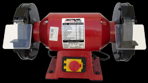 Motoesmeril 1 HP Monofásico 220V 60Hz MM-100I Motomil