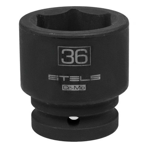 Soquete Impacto 3/4'' Sextavado 36mm Aço CrMo Stels 1325655 Para Ferramentas Pneumáticas