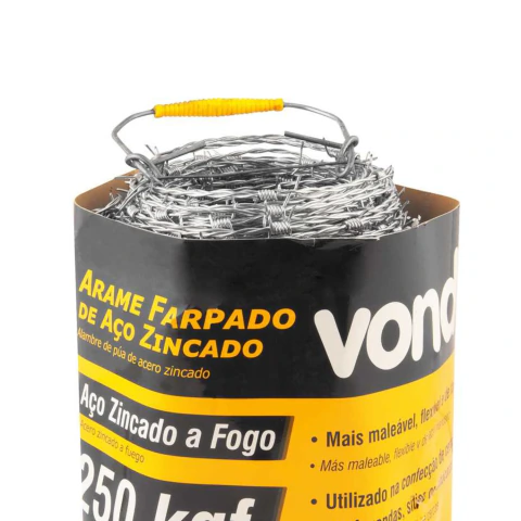 Arame Farpado 250kgf 100 Metros Vonder