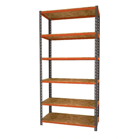 Estante Em Aco Monta Carga 450 Cinza e Laranja 600kg Presto