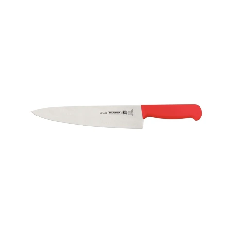 Faca Para Carne Tramontina Profissional Master 10 Polegadas Aço Inox Cabo Vermelho Antimicrobiano