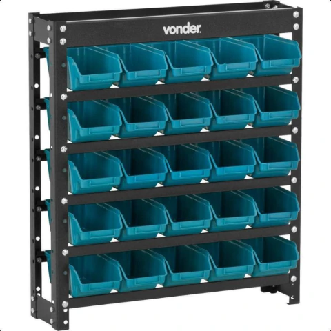 Estante Gaveteiro Metal 66x61x15,5cm 25 pçs Gavetas Vonder