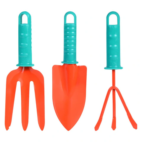 Conjunto Ferramentas Jardim Metálico 3 Peças 31cm Prático Kala