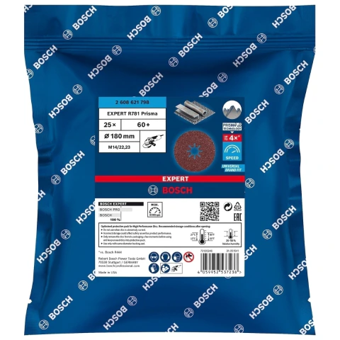 Jogo Disco Lixa Em Fibrabosch R781 Prisma Ceramic 180mm G60