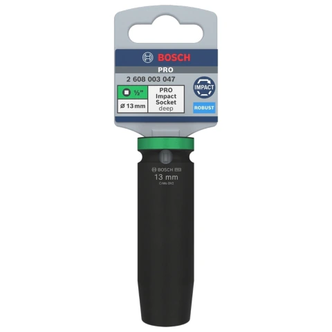Soquete Bosch Pro Impact 13mm Longo Encaixe 1/2''