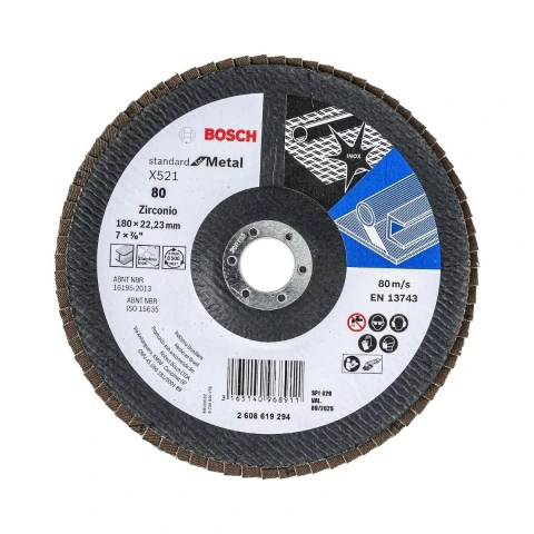 Disco Flap Curvo Bosch Standard For Metal 180mm G80