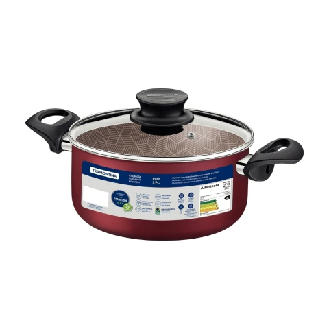 Caçarola 24 Cm 4,9 L Antiaderente Starflon Max Vermelho Tramontina Paris
