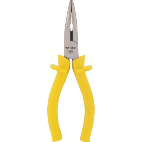 Alicate bico meia cana 6" curvo vanádio isolado 1000v Vonder